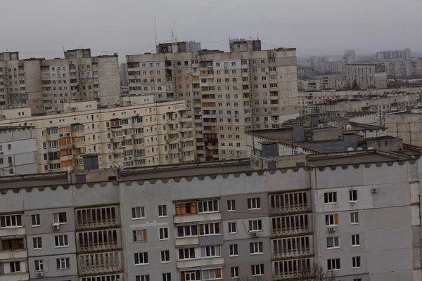 Destruido Norte Saltovka Por Las Tropas Rusas Guerra 2022 Kharkiv —  Fotos de Stock