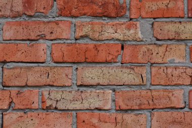 Eski bir kırmızı tuğla duvarın arka planı