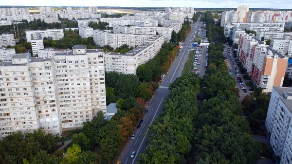 Foto Von Der Drohne Aus Dem Wohngebiet Von Charkow Nördliche — Stockfoto