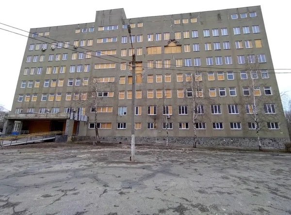 Hospital Severnaya Saltovka Sufrió Los Bombardeos Del Ejército Ruso Hospital —  Fotos de Stock