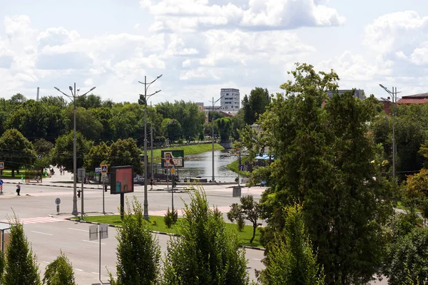 Vue Dessus Rivière Lopan Dans Centre Kharkov — Photo