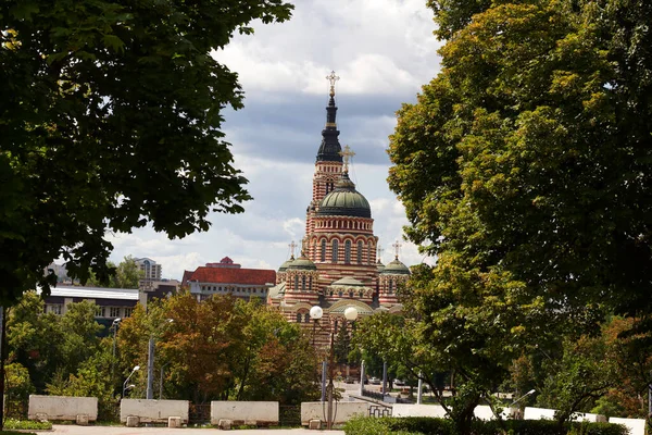Bela Vista Catedral Anunciação Kharkov — Fotografia de Stock