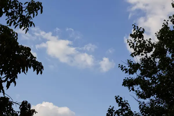 Lindas Nuvens Céu Azul Verão — Fotografia de Stock