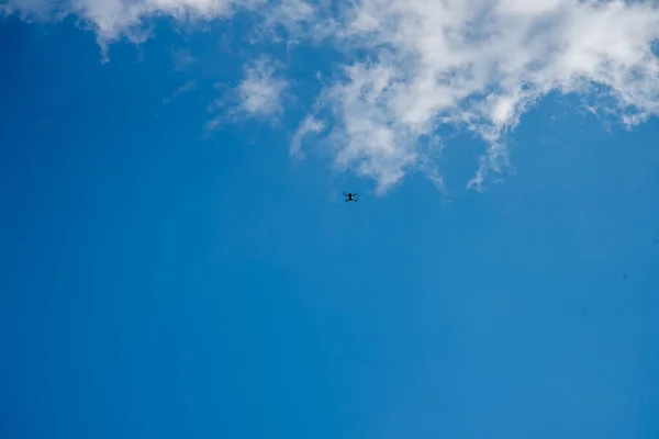 Small Drone Blue Sky Kharkiv — Stock Photo, Image