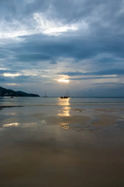 Beautiful Sunset Ocean Beach Thailand — Stock Photo, Image