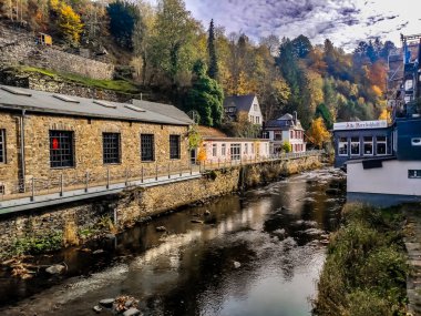 Almanya 'da küçük bir kasabanın atmosferik görüntüsü