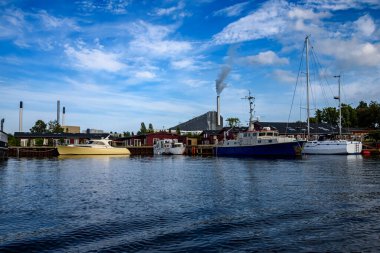 Boat trip on the Oresund Strait in Copenhagen, Denmark clipart