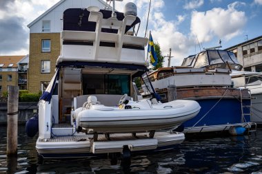 Boat trip on the Oresund Strait in Copenhagen, Denmark clipart