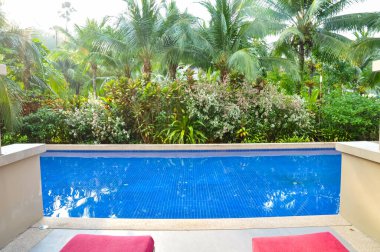 Tayland 'daki otelin bölgesinde çarpıcı bir doğa.