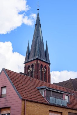 St.-Sixtus-Kirche Haltern am See in Germany. Beautiful tower of the old church. clipart