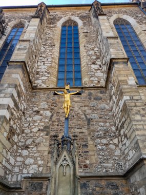Aziz Peter ve Paul Katedrali. Çek Cumhuriyeti Brno 'daki Katolik Katedrali
