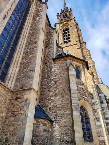 Aziz Peter ve Paul Katedrali. Çek Cumhuriyeti Brno 'daki Katolik Katedrali