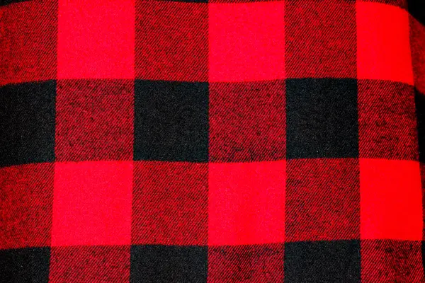 Arkaplan için kırmızı ve siyah kareli kumaş.