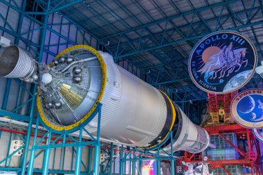 Apollo XIII Titusville Florida 'daki Kennedy Uzay Merkezi' nde sergileniyor.