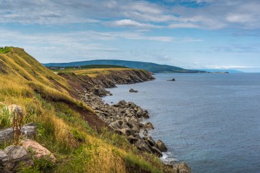 Nova Scotia 'daki Cabot Yolu' nun güneyine bakan bir manzara.