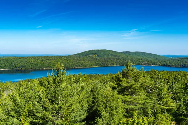 stock image A view from above Jordan Pond at Acadia National Park near Bar Harbour Maine