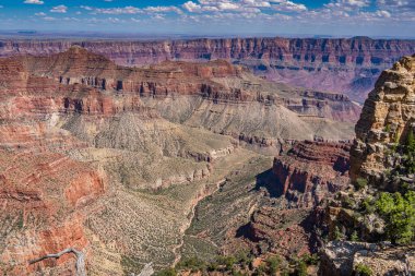 Arizona 'daki Büyük Kanyon' un kuzey kenarından görüntü