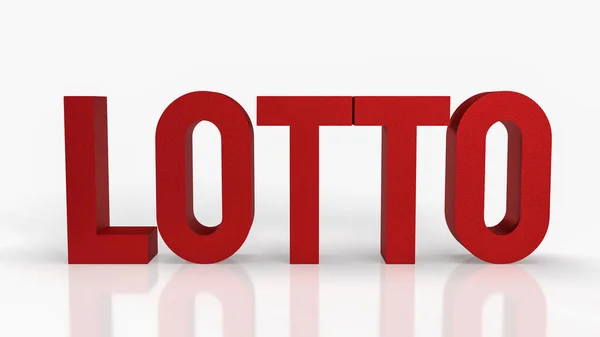 Czerwony Lotto Białym Tle Obraz Renderowania — Zdjęcie stockowe