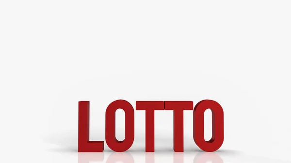Czerwony Lotto Białym Tle Obraz Renderowania — Zdjęcie stockowe