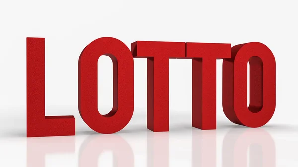 Röd Lotto Vit Bakgrund Bild Rendering — Stockfoto