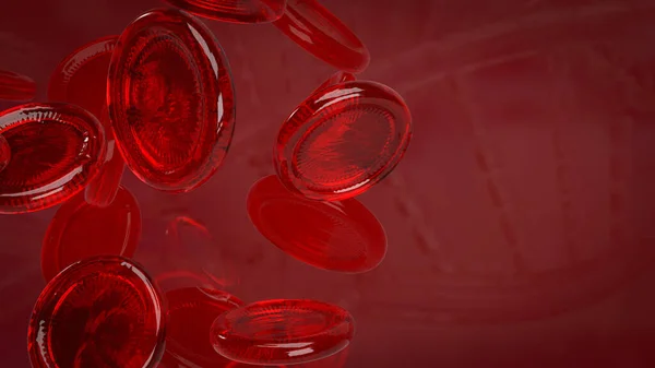 Клетки Крови Медицинской Образовательной Концепции Рендеринг — стоковое фото