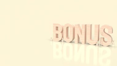 İş ya da oyun konsepti 3D yorumlama için odun ikramiyesi