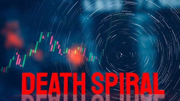 Death Spiral Red Text Business Background Rendering — Stock Photo, Image