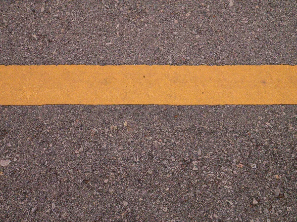 Asphalt Yellow Line Flat Lay Image Background Texture Concept — Stock Photo, Image