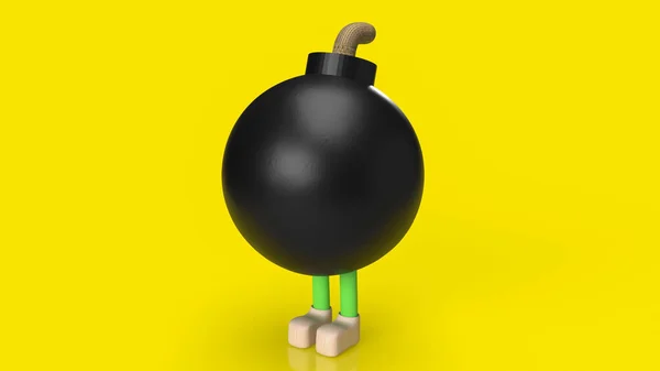 武器や抽象的な概念のための爆弾3Dレンダリング — ストック写真