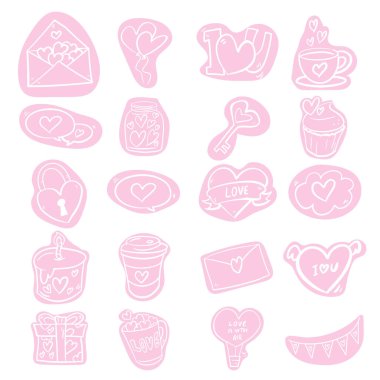 Sevgililer Günü konsepti için çizim aşk simgesi 