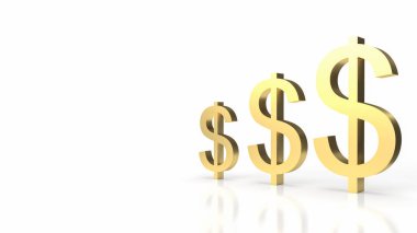 İş ya da finansal konseptin altın dolar sembolü. Sembol doları Amerika Birleşik Devletleri parasıdır..