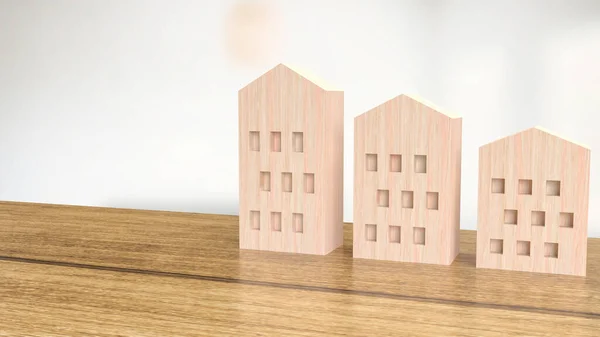 The toy wood house for real estate or property concept. Home wood for symbol property business or house for rent and sell
