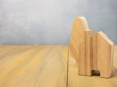  wood home for building or property concept.  wood home for saving or earn.  wood home for family dream or rent and sold.