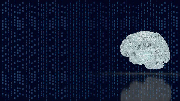 brain on digital  background for creative or idea concept 3d rendering