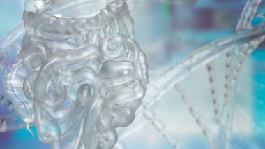 viscera on sci background 3d rendering