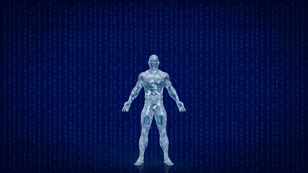 Human Digital Background Sci Technology Concept Rendering —  Fotos de Stock