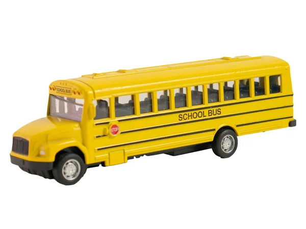 Ônibus Escolar Fundo Branco Imagem Isolamento Para Conceito Educação — Fotografia de Stock