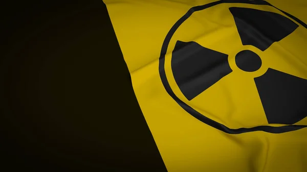 Radioactivity Flag War Weapon Concept Rendering — Stock Photo, Image