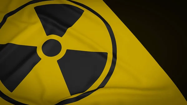Bandera Radiactividad Para Guerra Concepto Arma Renderizado —  Fotos de Stock