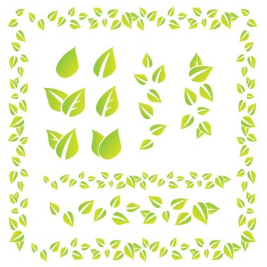 Kaplıca ya da çevre konsepti için yeşil yaprak 