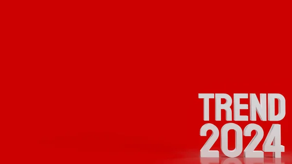Text Trend 2024 Red Background Rendering — 스톡 사진
