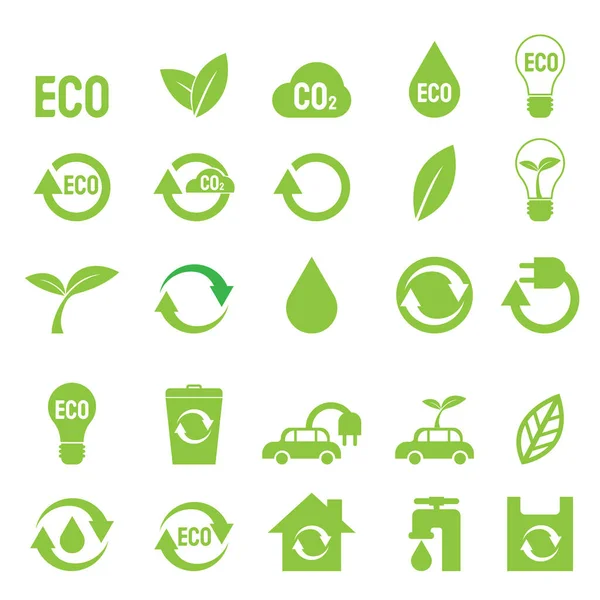 Die Öko Ikone Für Ökologie Oder Recycling Konzept — Stockvektor