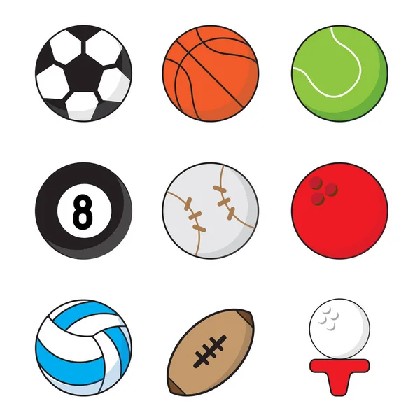 Imagen Vectorial Sport Ball Bundle — Archivo Imágenes Vectoriales