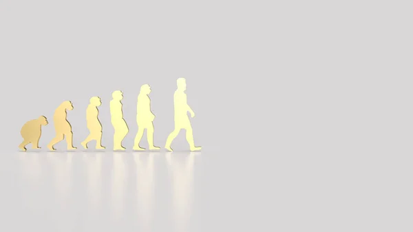 教育や科学の概念のための人間の進化の画像3Dレンダリング — ストック写真