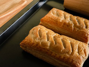 Ev yapımı turta yemek konsepti için yakın plan. 