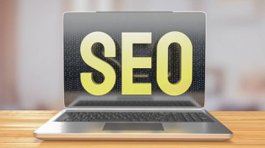 SEO İş veya Teknoloji Konsepti 3D Hazırlama Defteri