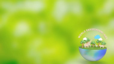 Dünya çevresi için yeryüzü ve hayvan 3D görüntüleme