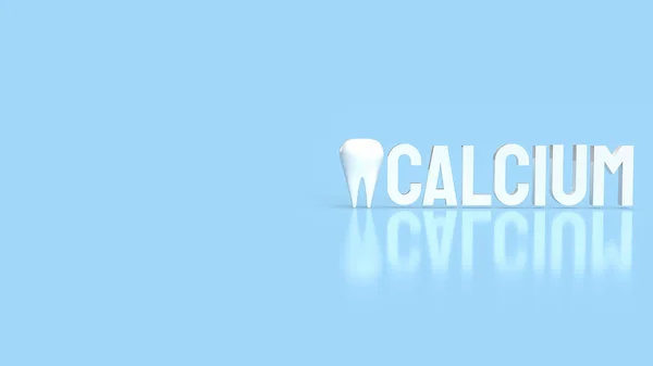 칼슘은 인체의 생물학적 과정에 필수적 미네랄이다 몸에서 광물이며 이빨에 저장되어 — 스톡 사진