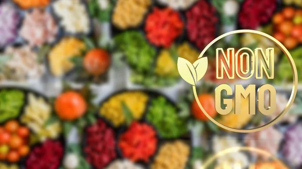 Non Gmo Refers Products Ingredients Have Been Genetically Modified Genetic — Stock Photo, Image