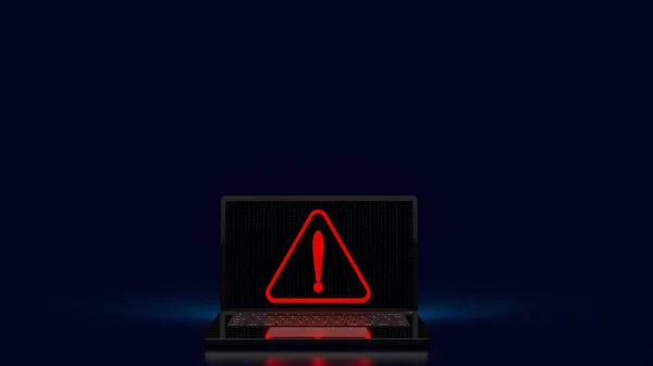 Uyarı Teknolojisi Konsepti Oluşturma Için Defterde Kırmızı Ünlem Işareti — Stok fotoğraf